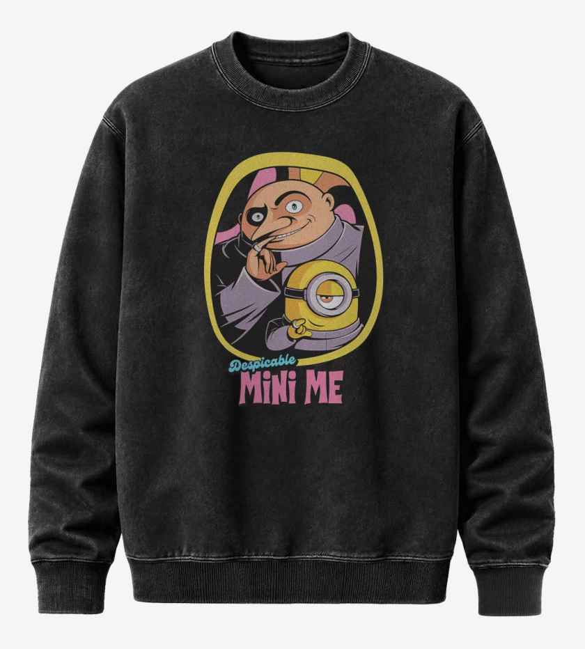 Poleron Polo Acid Wash Negro de Mini Minion