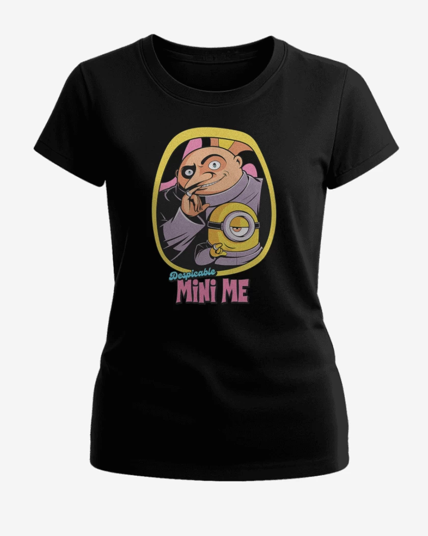 Polera de Mujer Negro de Mini Minion