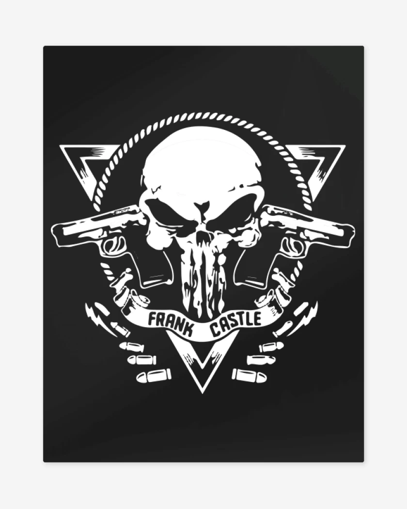 Print metalico Negro de Frank Castle