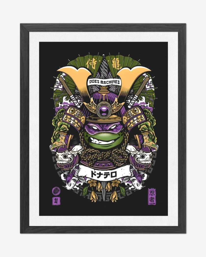 Cuadro decorativo Negro de Donatello Samurai