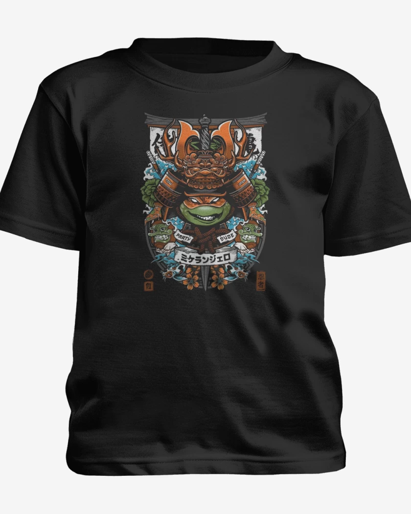 Polera de niño Negro de Michelangelo Samurai 
