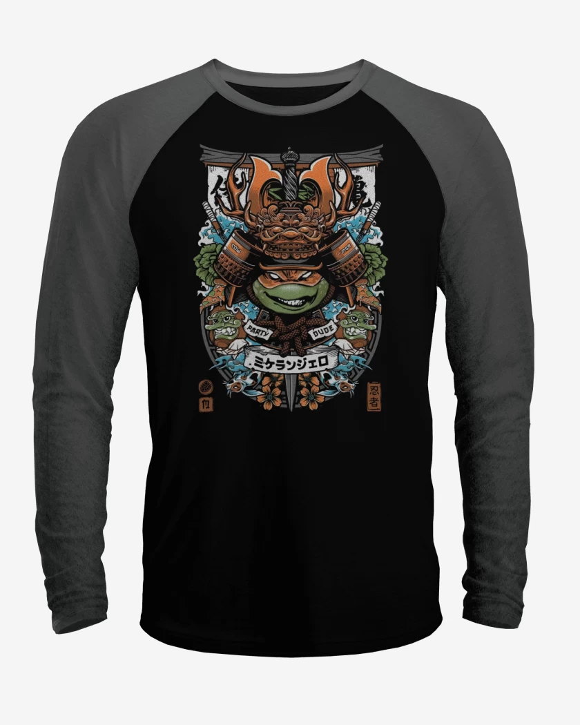 Polera Raglan Michelangelo Samurai 