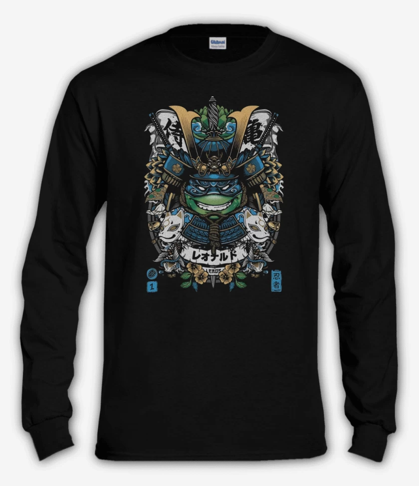Polera manga larga Negro de Leonardo Samurai