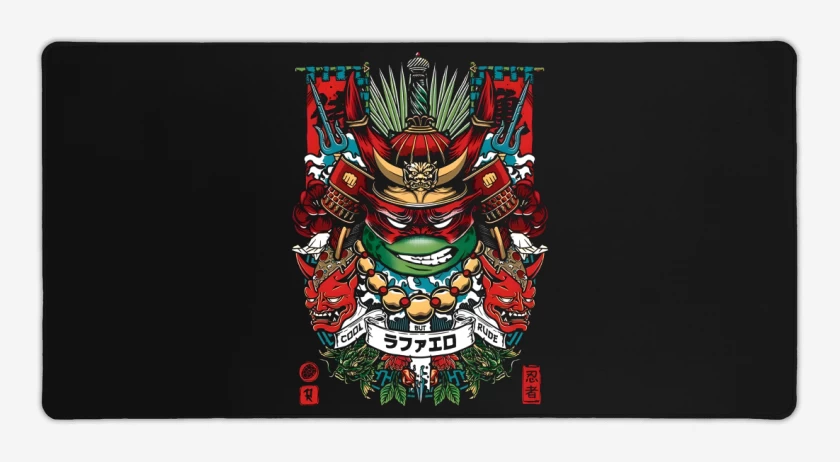 Mouse pad Gamer Negro de Raphael Samurai