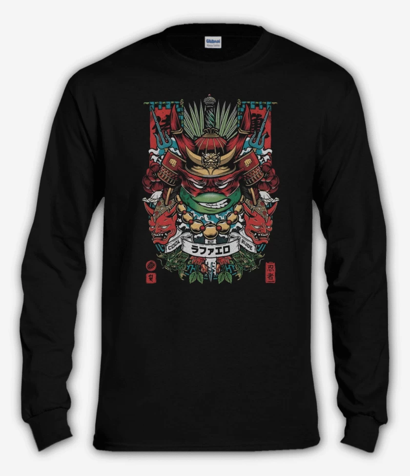 Polera manga larga Negro de Raphael Samurai