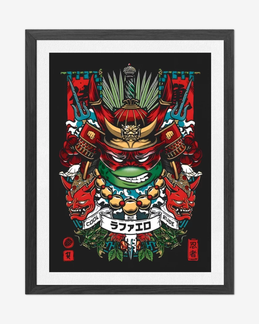 Cuadro decorativo Negro de Raphael Samurai