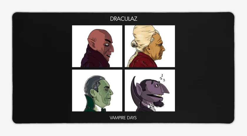 Mouse pad Gamer Negro de Vampire Days