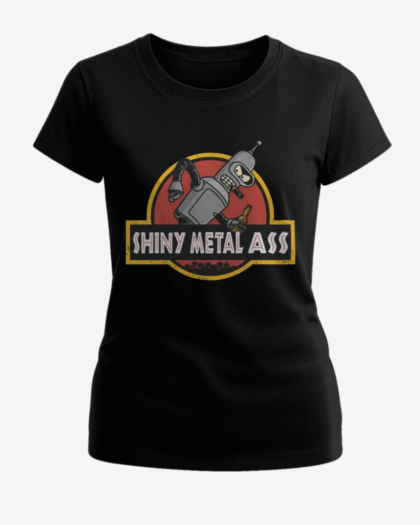 Polera de Mujer Negro de Shiny Metal Ass