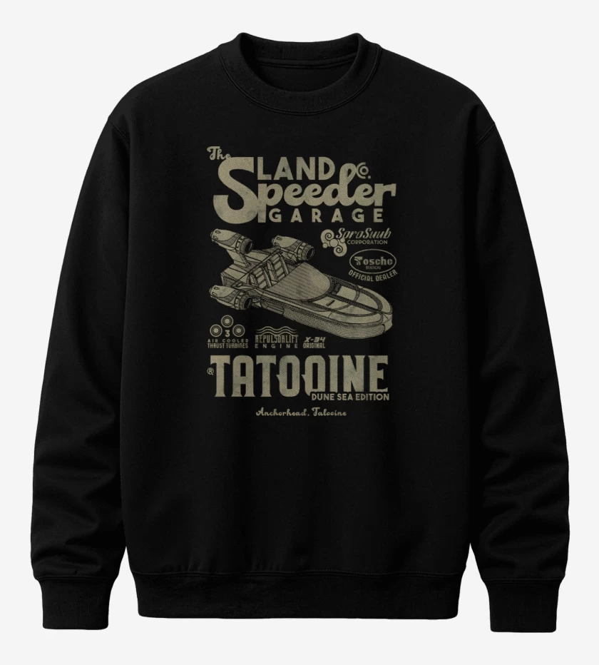 Poleron polo Negro de The Land Speeder Garage