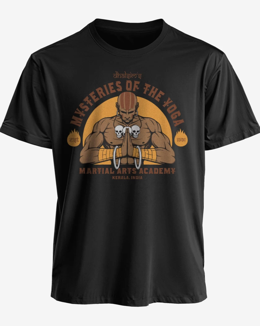 Polera premium Negro de Dhalsim gym