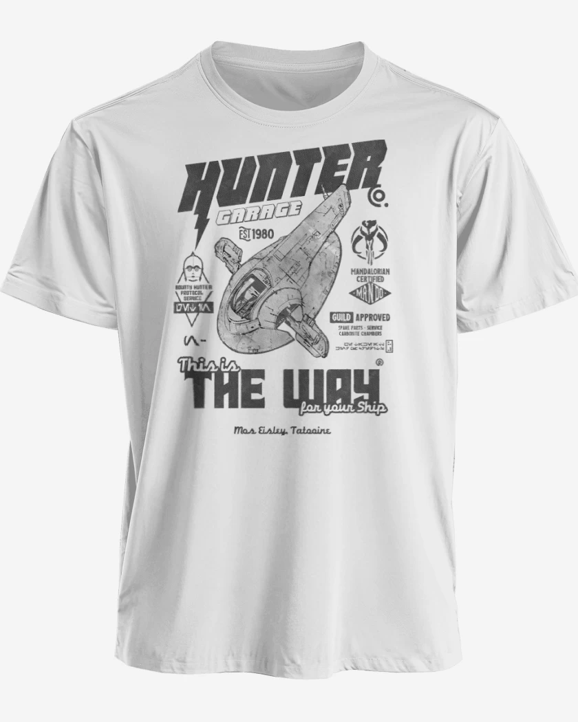 Polera premium Blanco de Hunter Garage