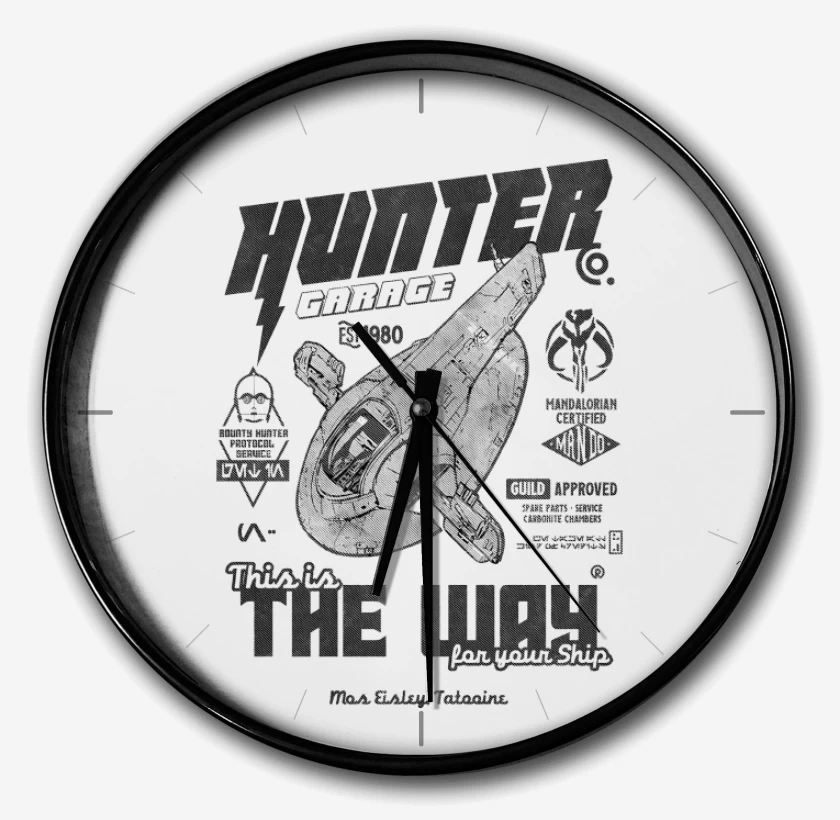 Reloj Blanco de Hunter Garage