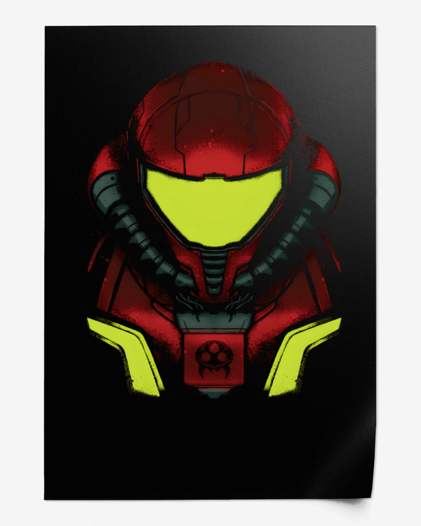 Print Neon Space Hunter