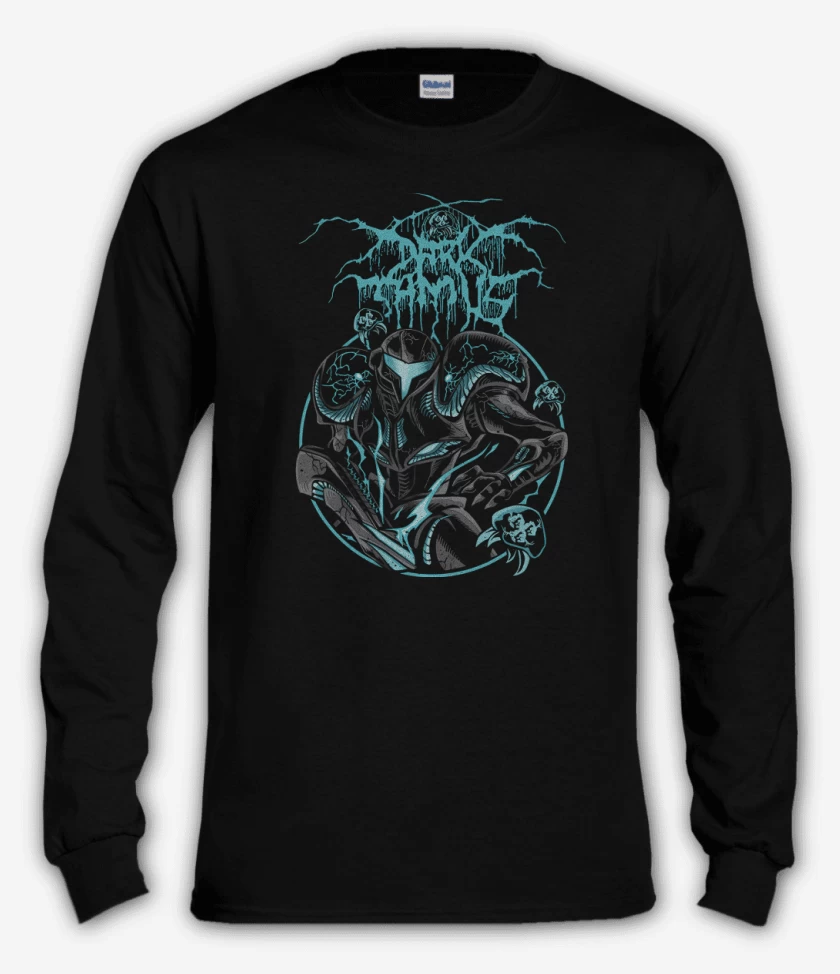 Polera manga larga Negro de Dark Samus