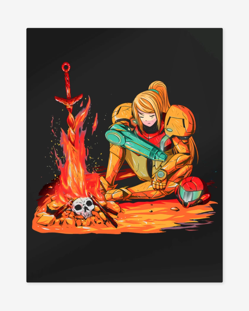 Print metalico Negro de Metroidsouls