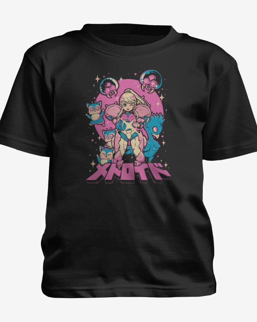 Polera de niño Negro de Samus Kawaii