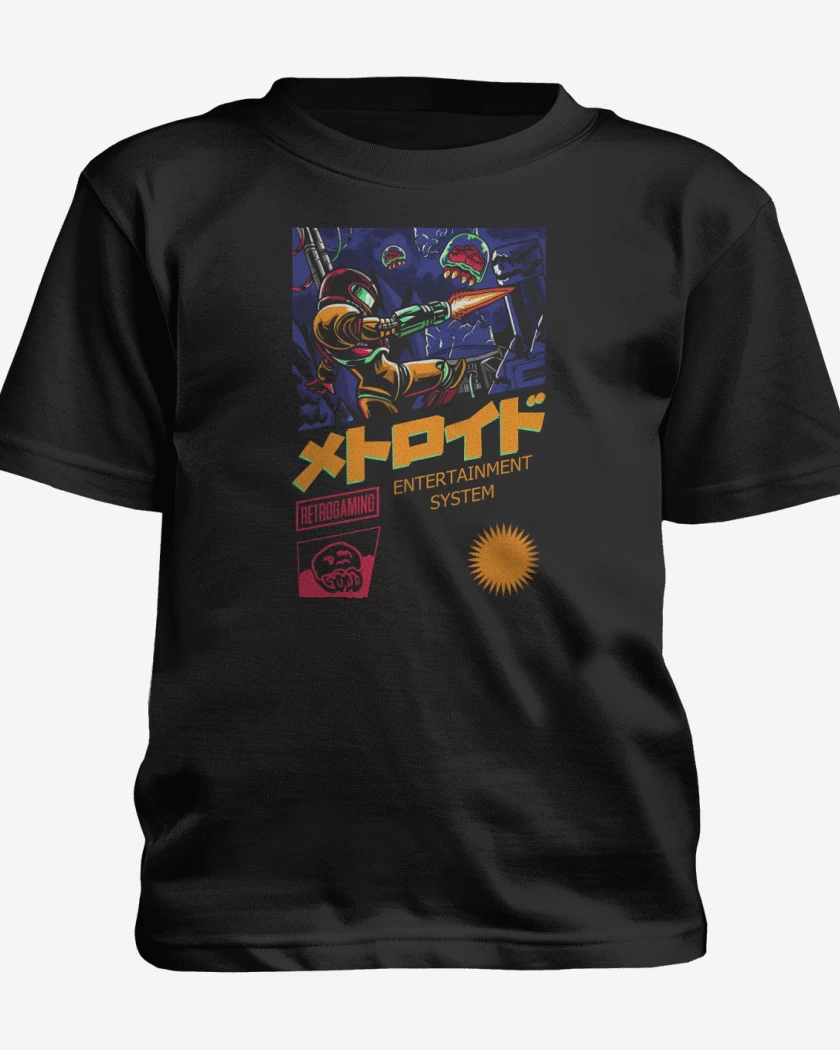 Polera de niño Negro de SNES Hunter
