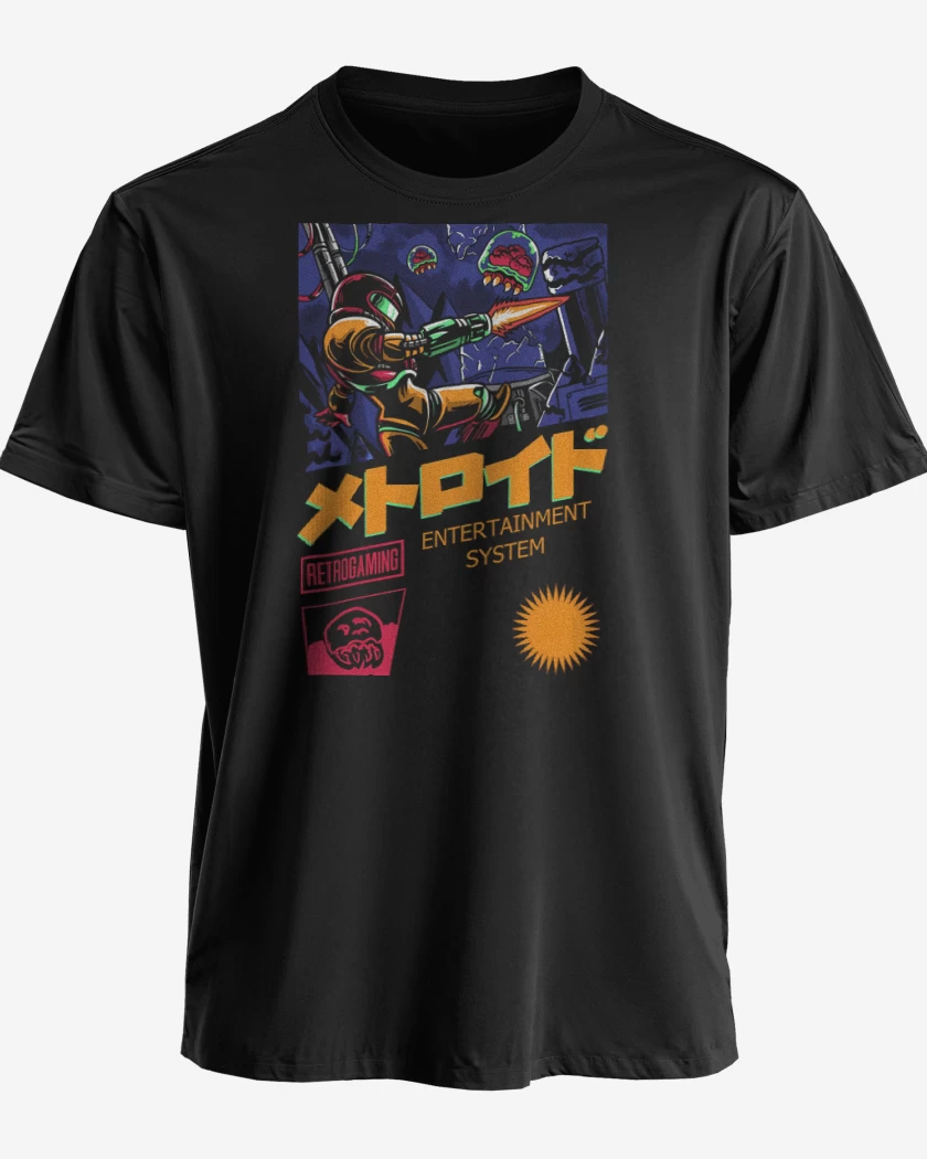 Polera premium Negro de SNES Hunter