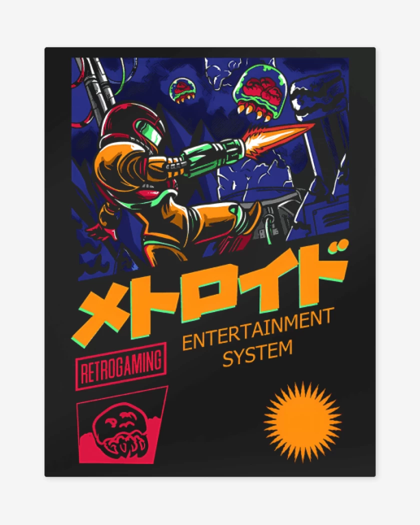 Print metalico Negro de SNES Hunter
