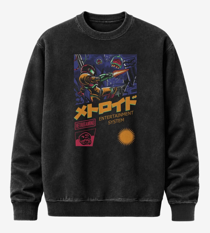 Poleron Polo Acid Wash Negro de SNES Hunter
