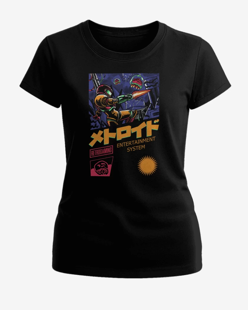 Polera de Mujer Negro de SNES Hunter