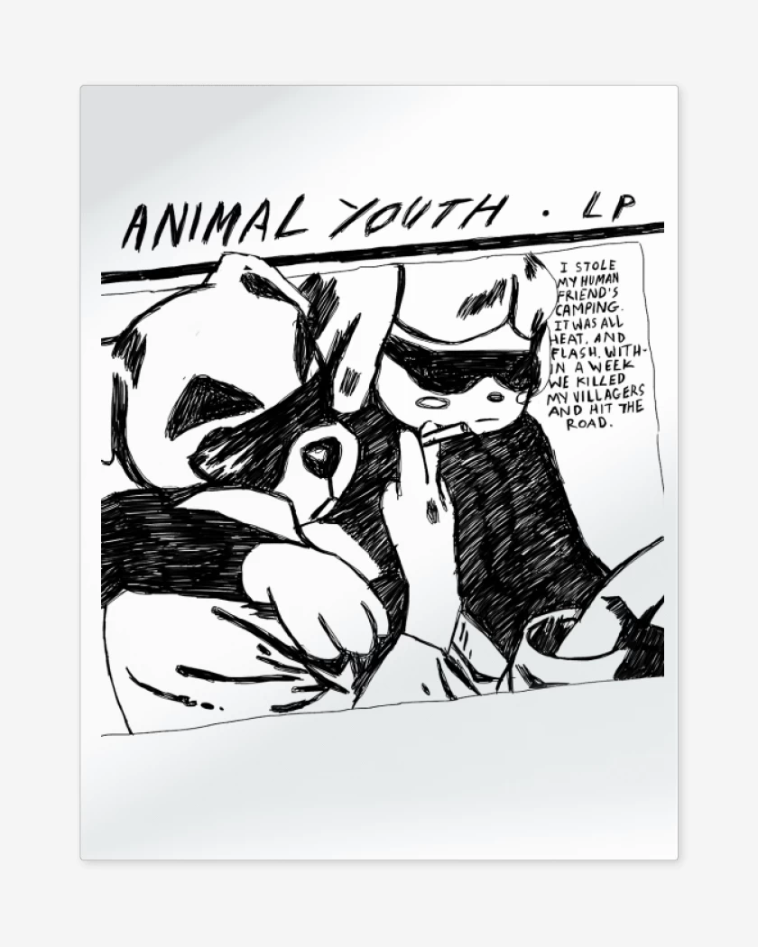 Print metalico Animal Youth