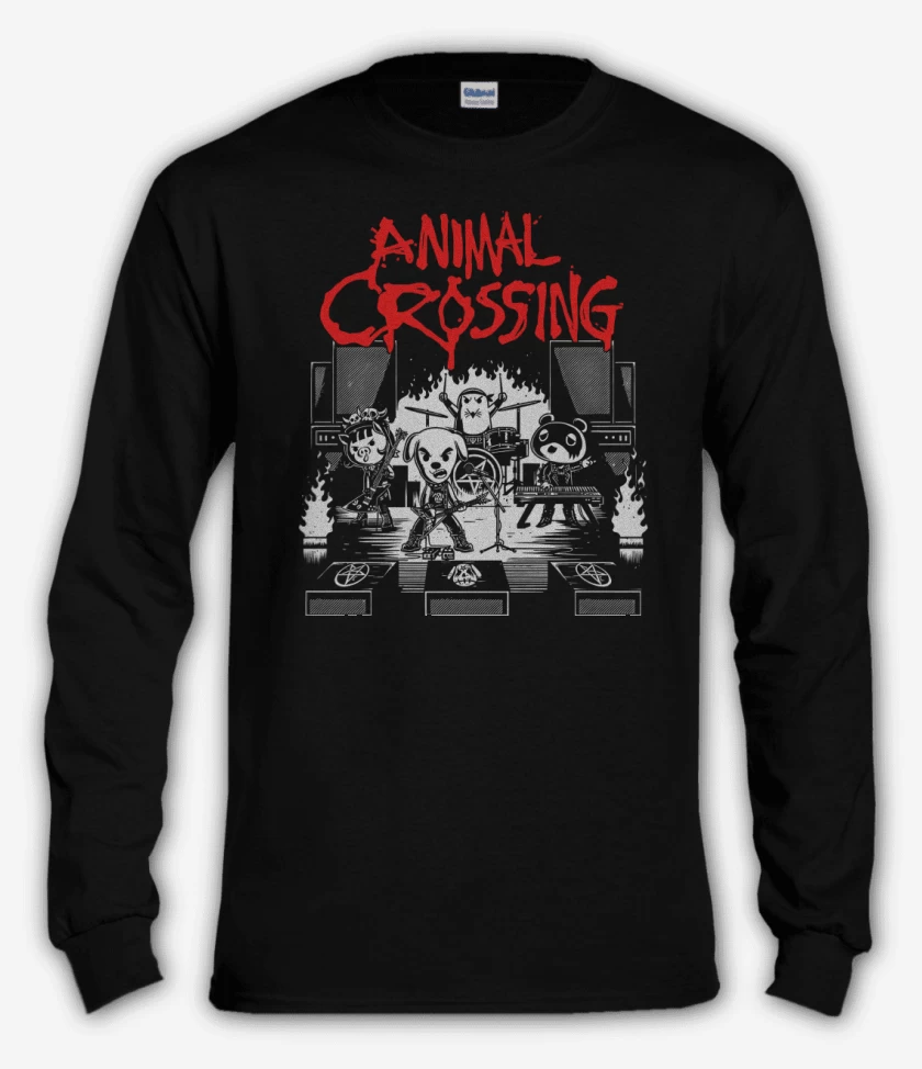 Polera manga larga Negro de Animal Crossing Live