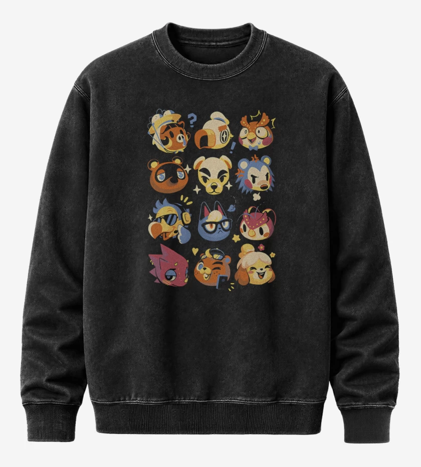 Poleron Polo Acid Wash Negro de Isleños