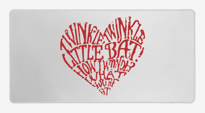 Mouse pad Gamer Blanco de Corazon Alice