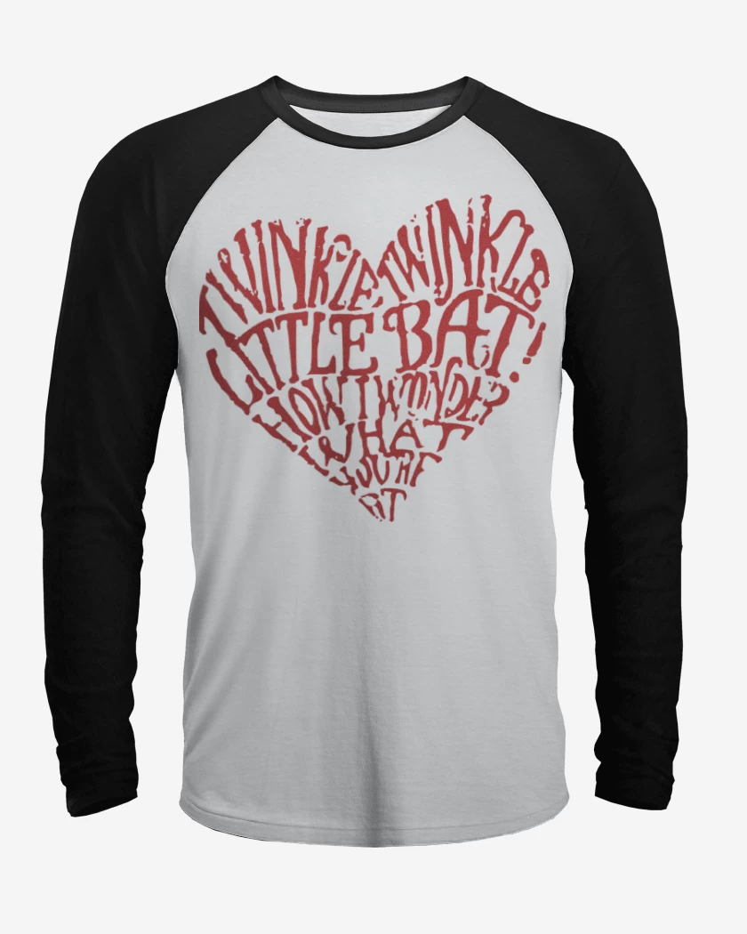 Polera Raglan Blanco / Negro de Corazon Alice