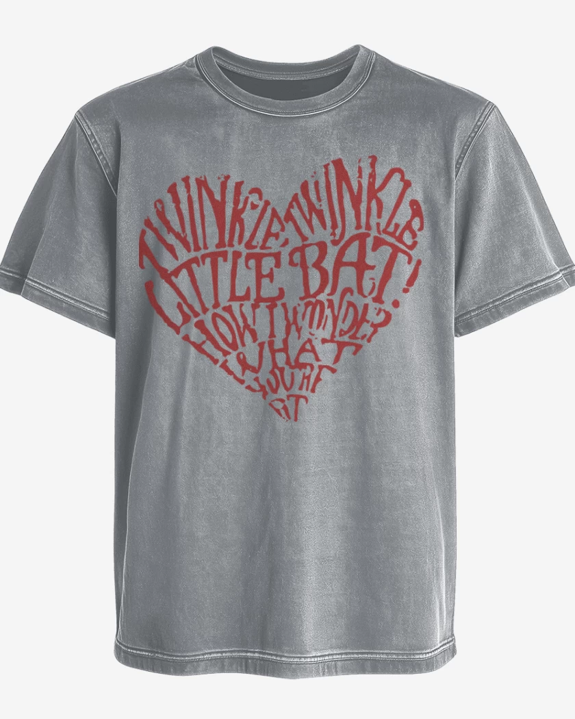 Polera desgastada Gris Melange de Corazon Alice