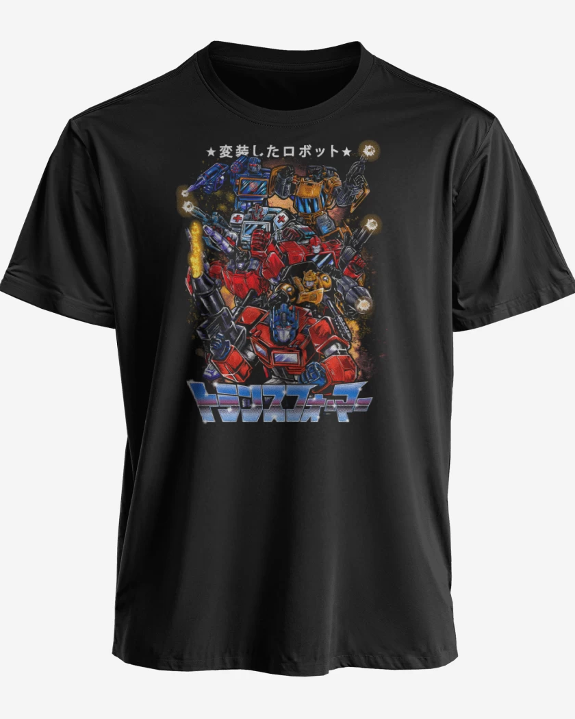 Polera premium Negro de Escuadrón Autobots