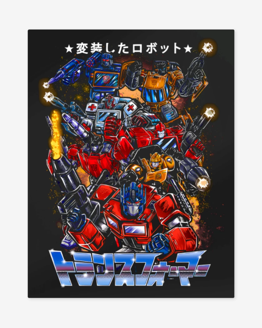 Print metalico Negro de Escuadrón Autobots