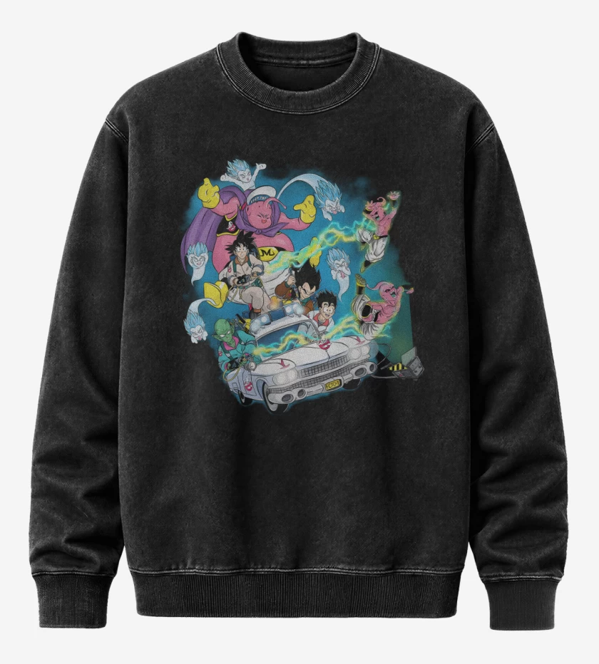 Poleron Polo Acid Wash Negro de Los Cazaboos