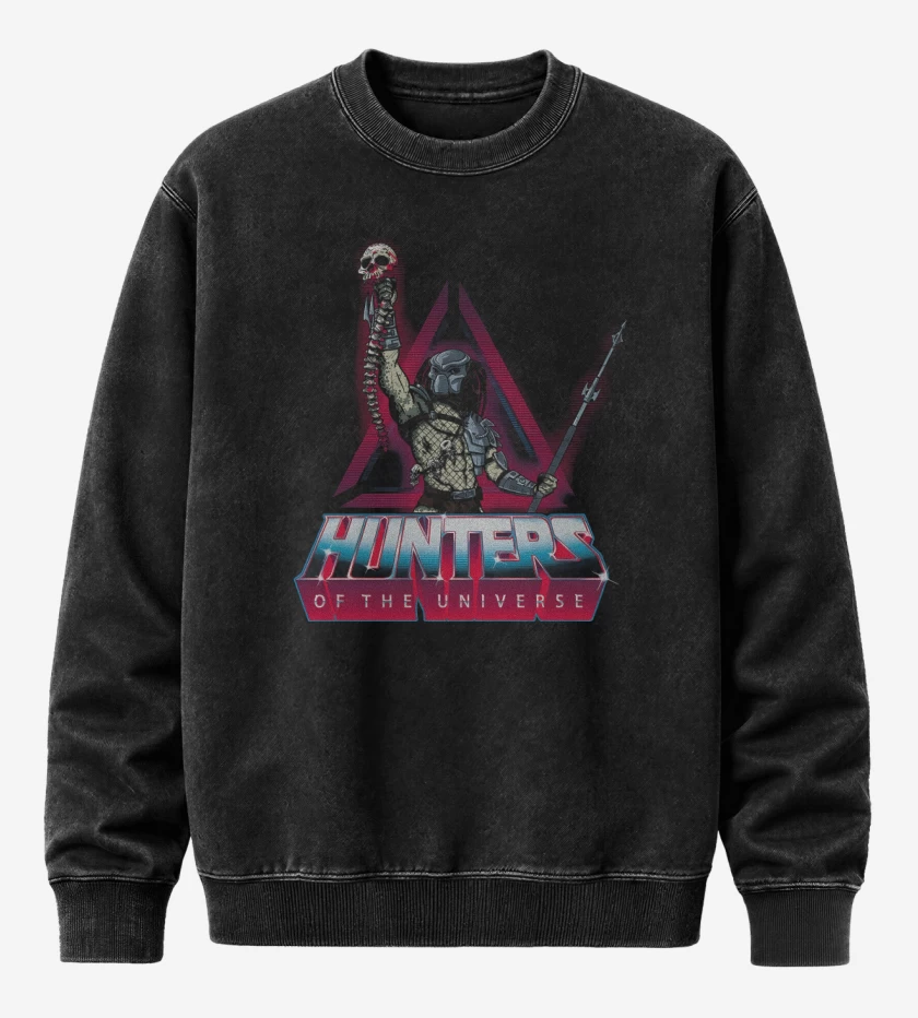 Poleron Polo Acid Wash Negro de Hunters of the Universe