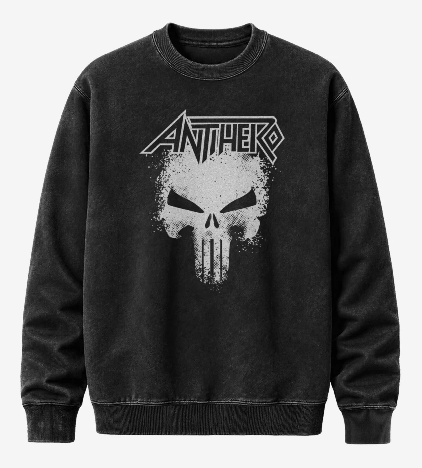 Poleron Polo Acid Wash Negro de Antihero