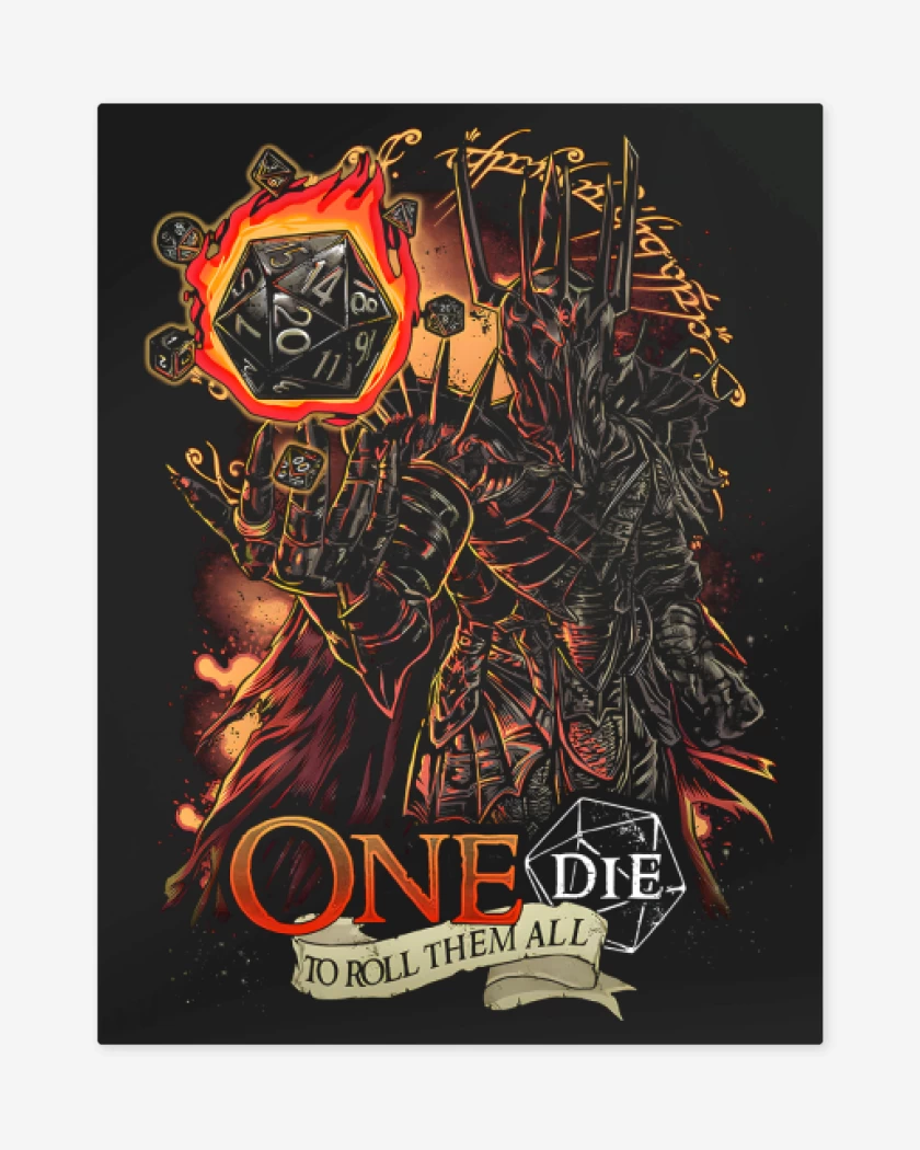 Print metalico Negro de The Lord of the RPG