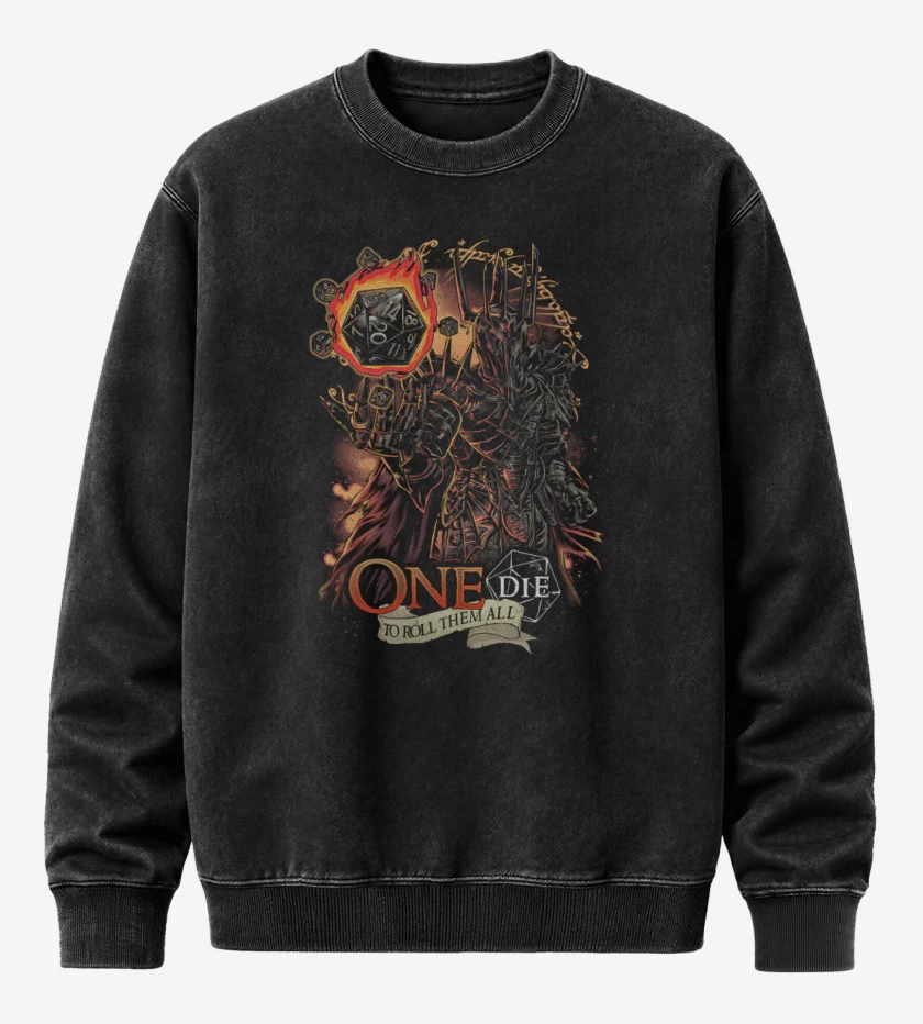 Poleron Polo Acid Wash Negro de The Lord of the RPG