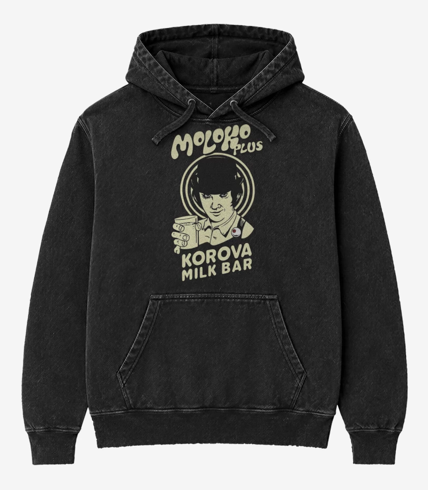 Poleron Canguro Acid Wash Negro de Korova Milk
