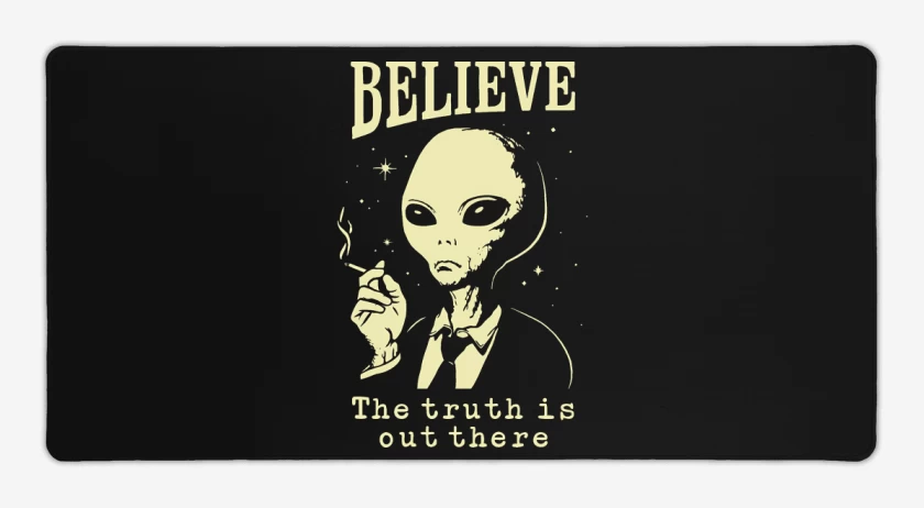 Mouse pad Gamer Negro de Believe The Truth