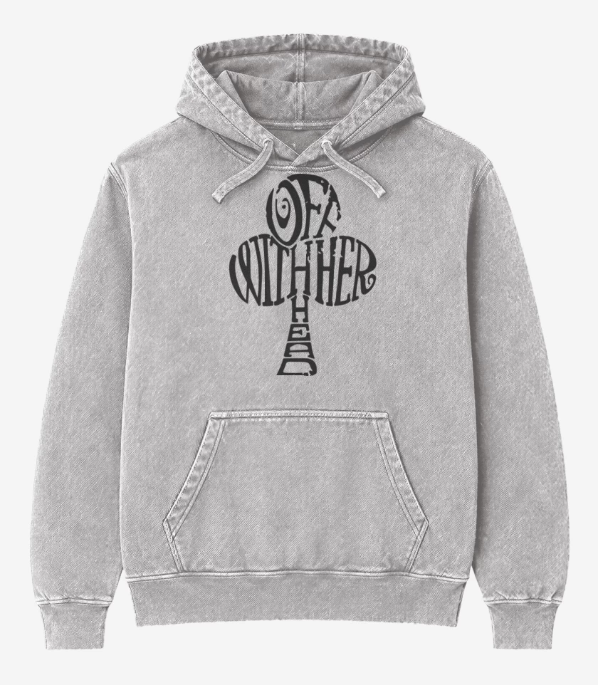 Poleron Canguro Acid Wash Gris Melange de Trebol Alice