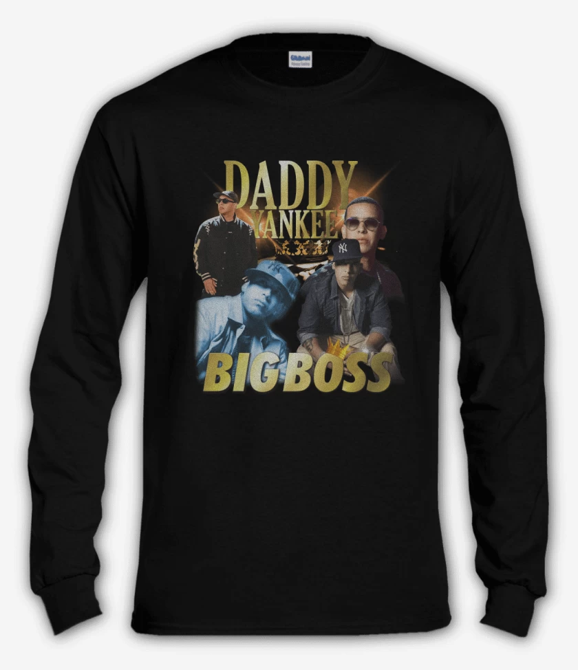 Polera manga larga Negro de Daddy Yankee