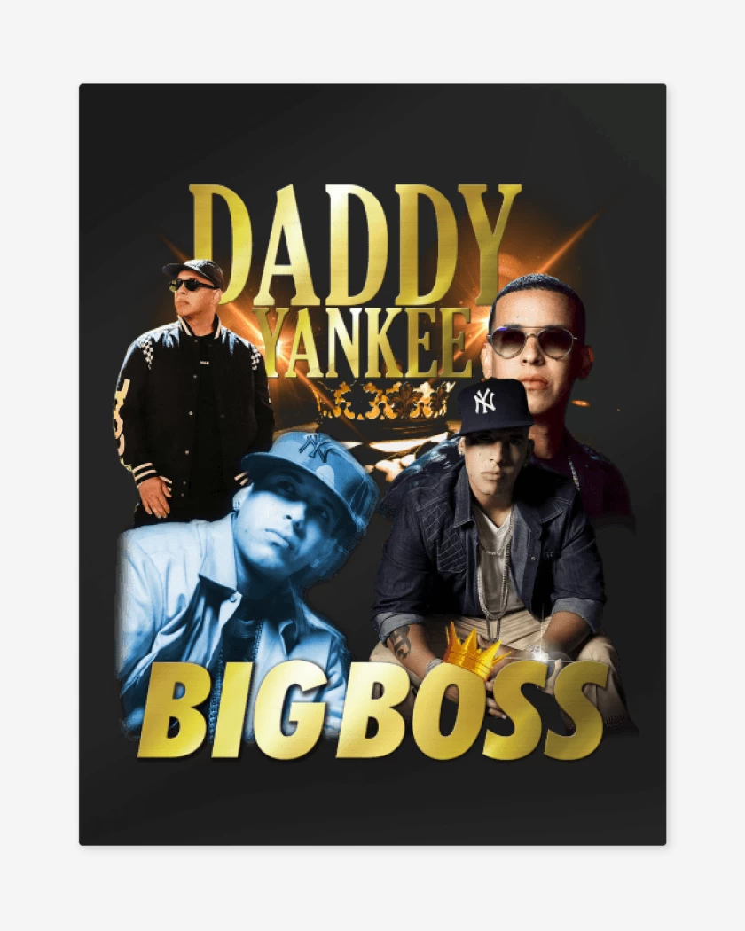 Print metalico Negro de Daddy Yankee