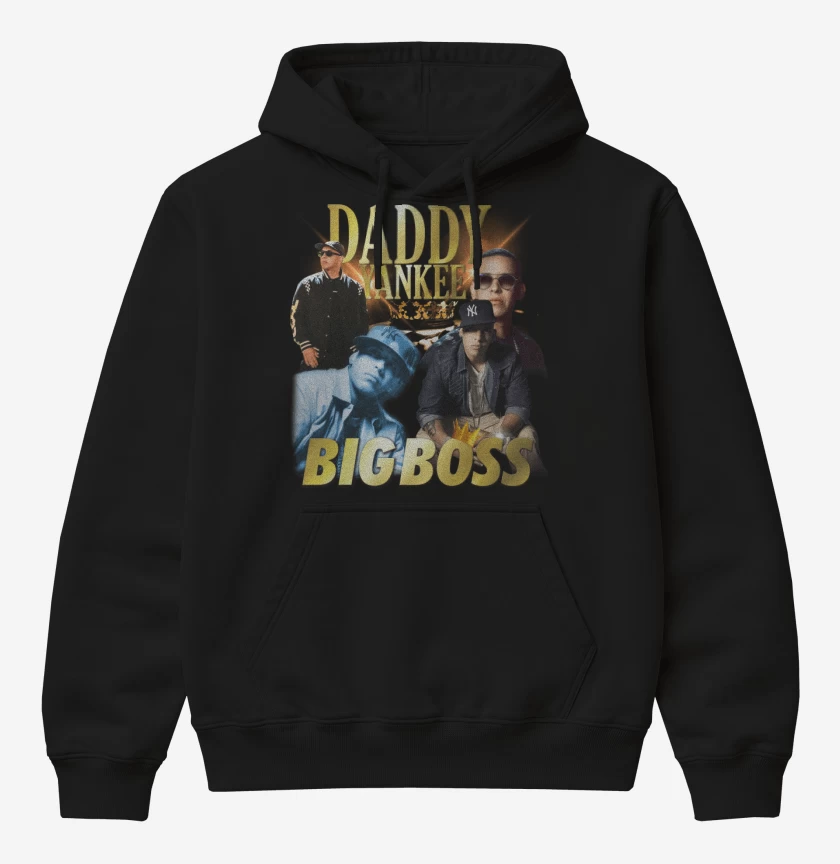 Poleron Canguro básico Negro de Daddy Yankee