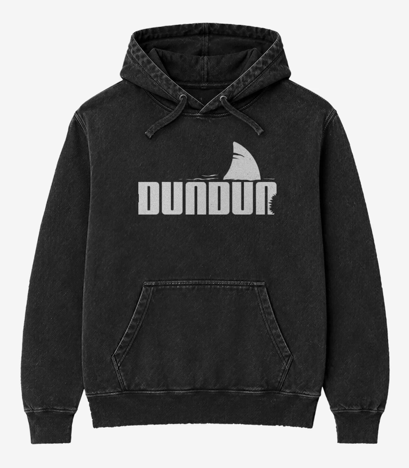 Poleron Canguro Acid Wash Negro de Dun Dun