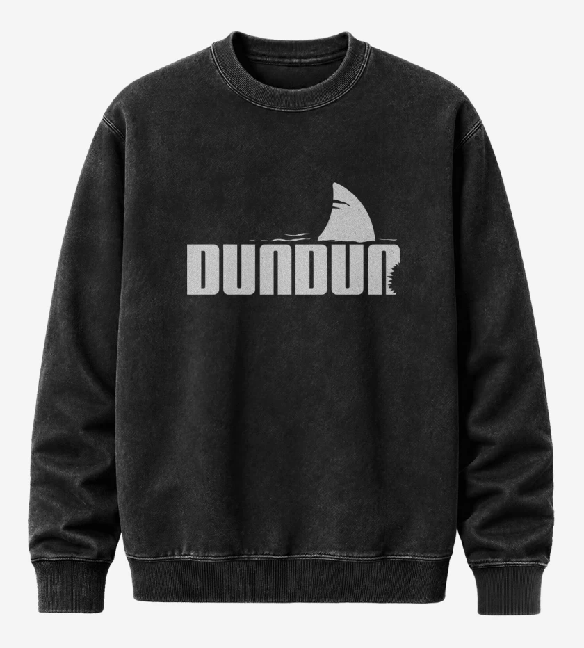 Poleron Polo Acid Wash Negro de Dun Dun
