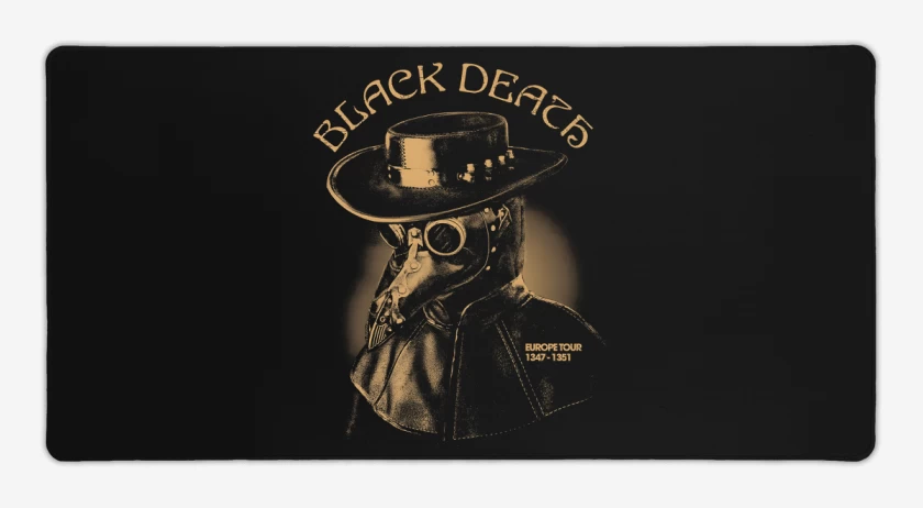 Mouse pad Gamer Negro de Black Death 
