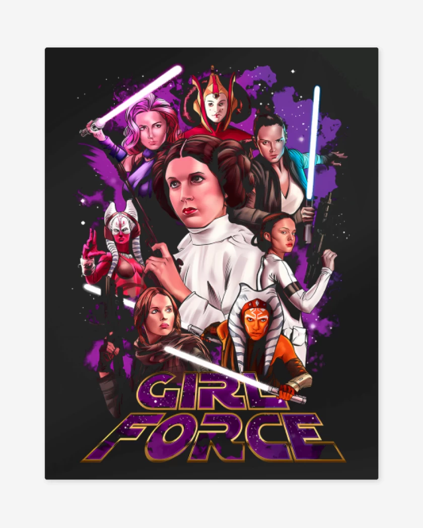 Print metalico Negro de Girl Force