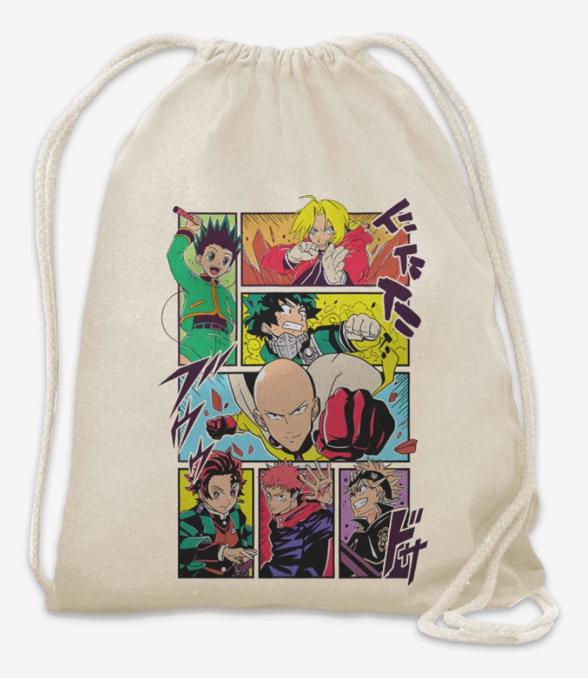 Mochila Blanco de Héroes Shonen