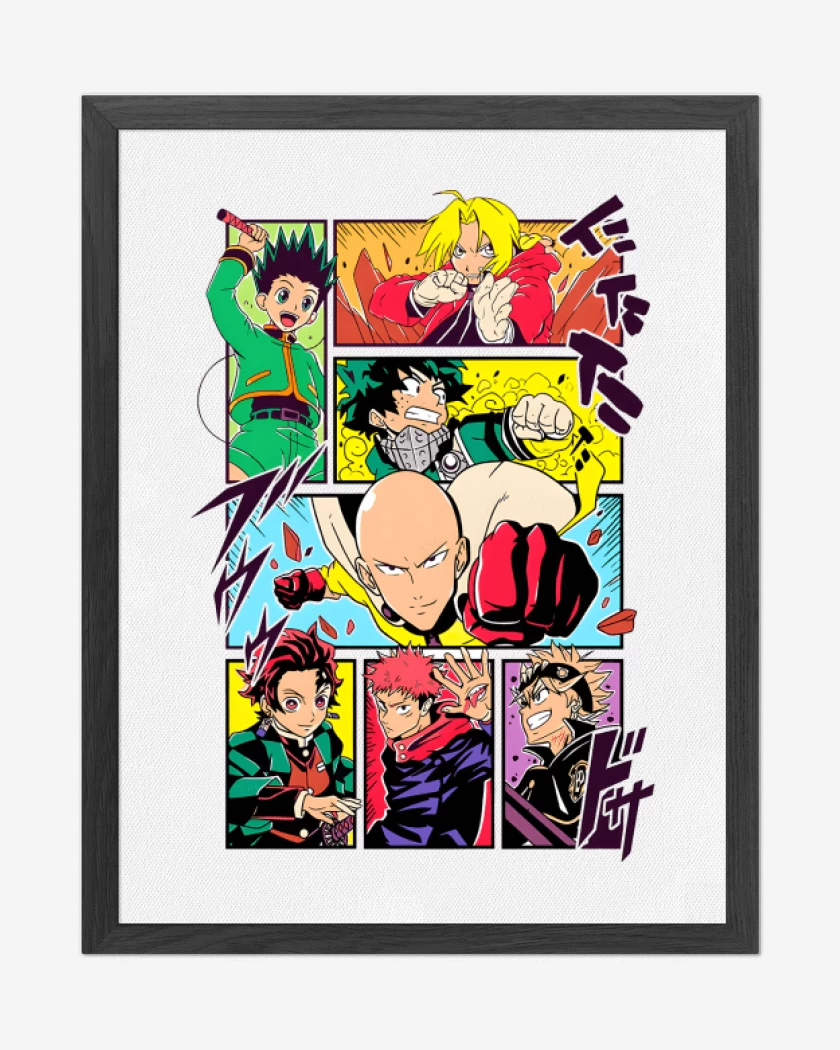 Cuadro decorativo Héroes Shonen